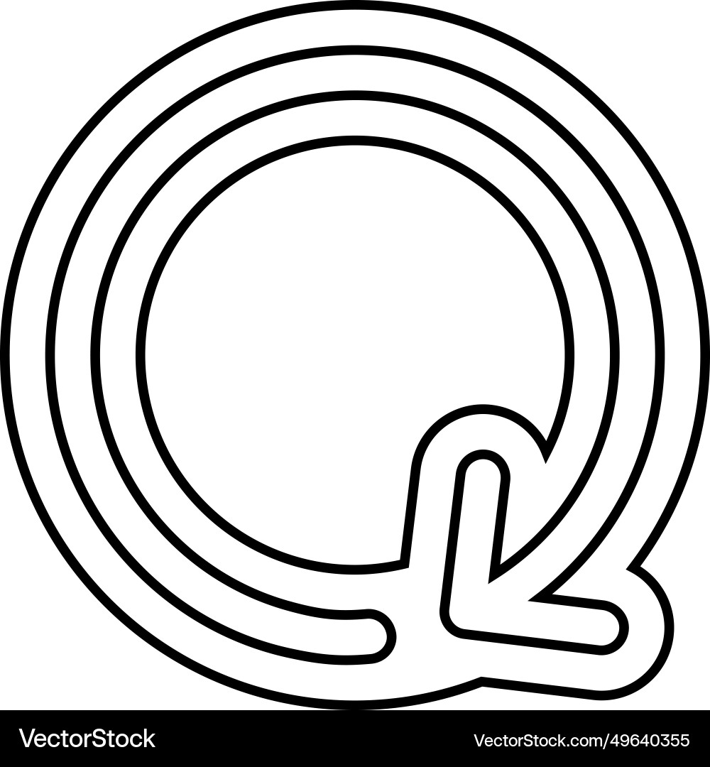 Circular arrow cyclic operation line icon Circular arrow cyclic operation line icon Vector Image