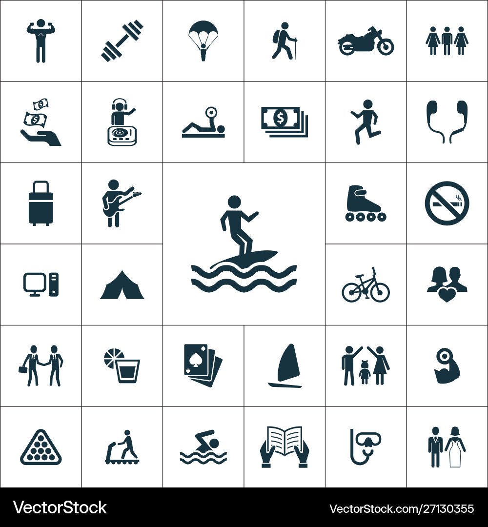 Lifestyle icons universal set for web and ui vector image