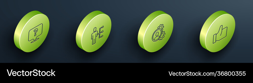 Set isometric question mark user man Set isometric question mark user man vector image