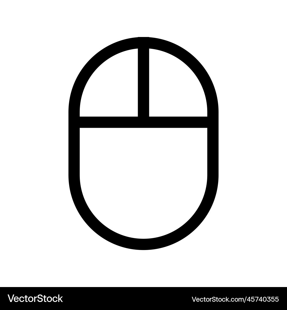Simple computer mouse icon or control vector image