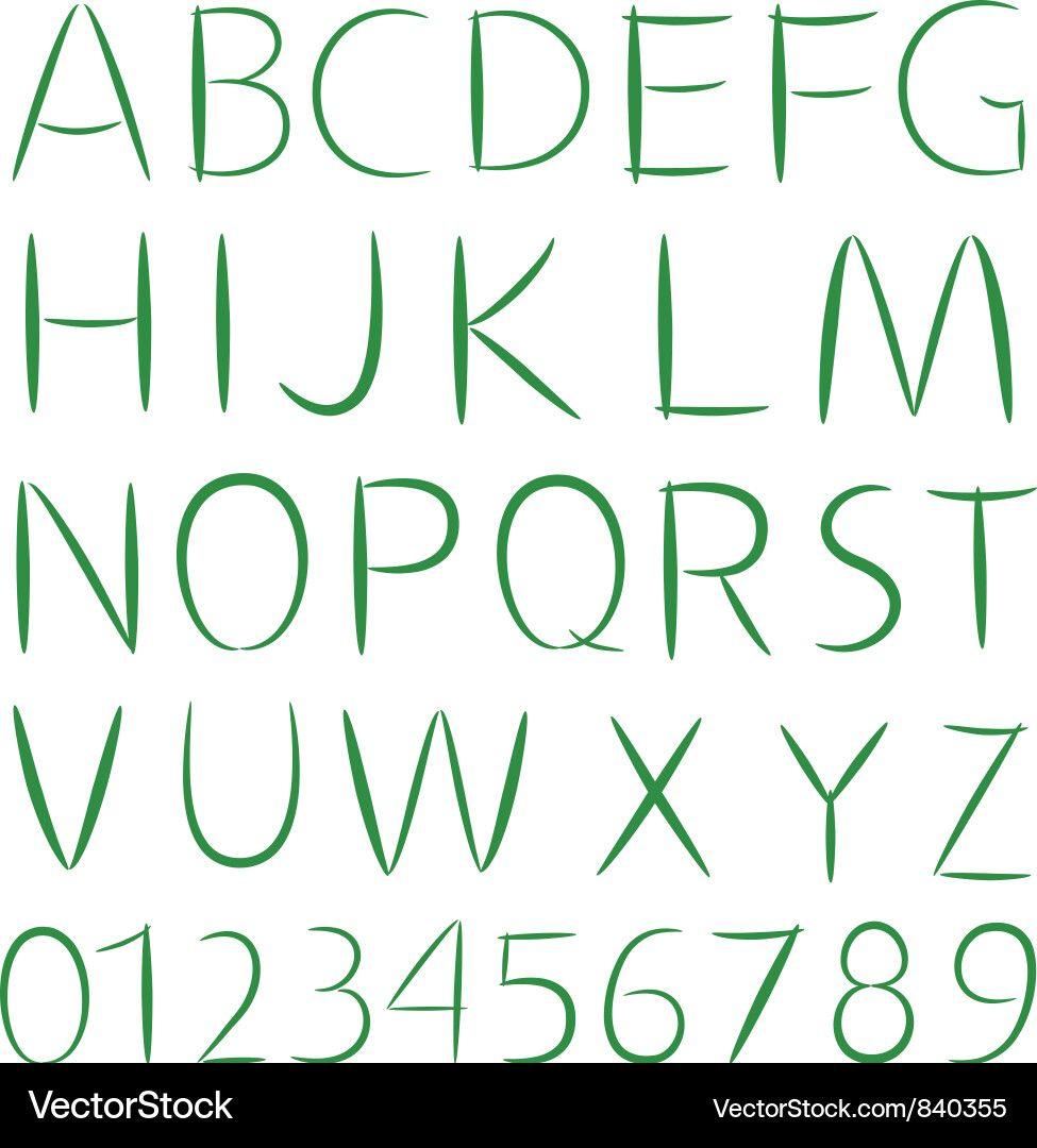 Simple font type vector image