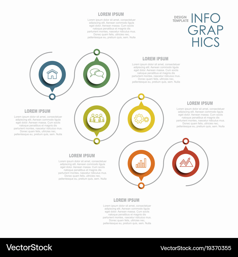 Workflow Diagram Template Vector Image