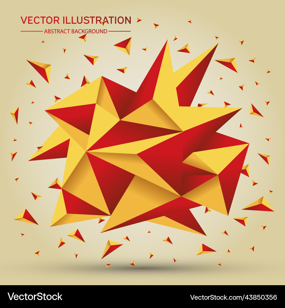 3d low polygon geometry background abstract Vector Image