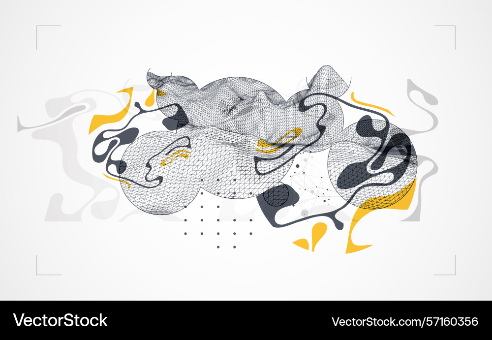 Abstract art wireframe background modern science Abstract art wireframe background modern science Vector Image