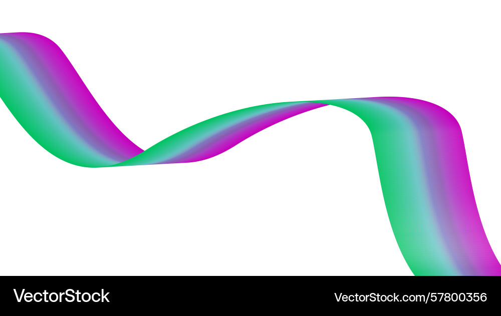 Blend wavy curved smooth multicolor gradient Vector Image
