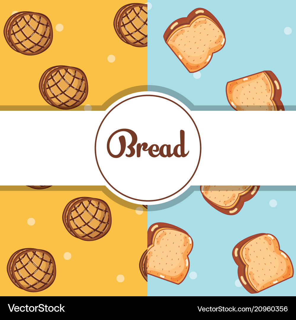 Breads pattern background Vector Image