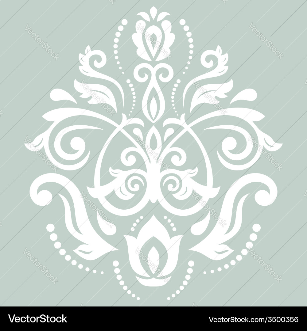 Damask pattern orient background vector image