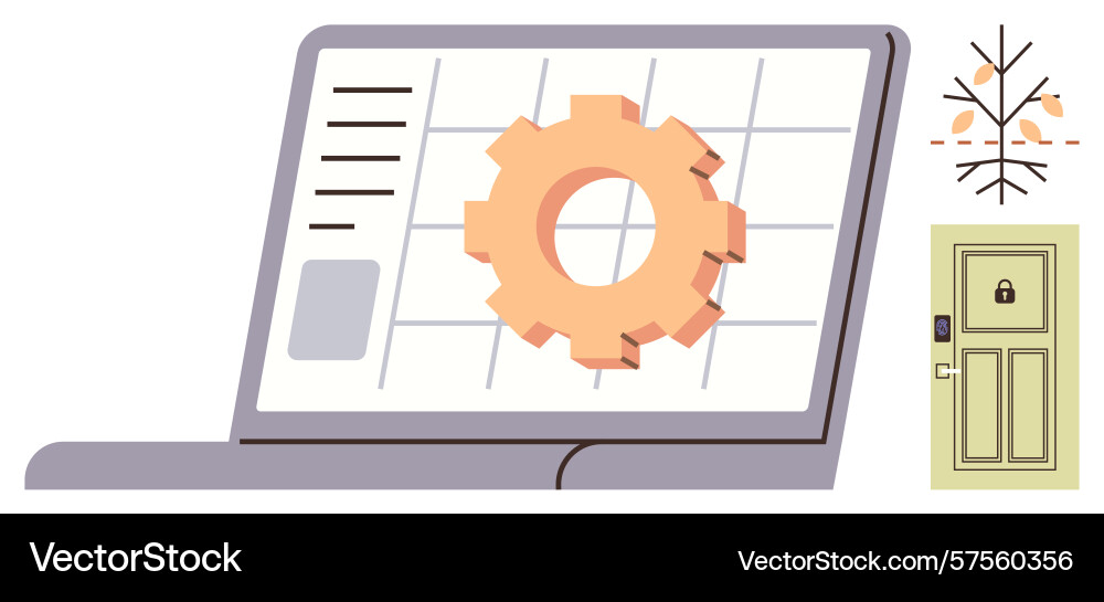 Digital process management with security vector image