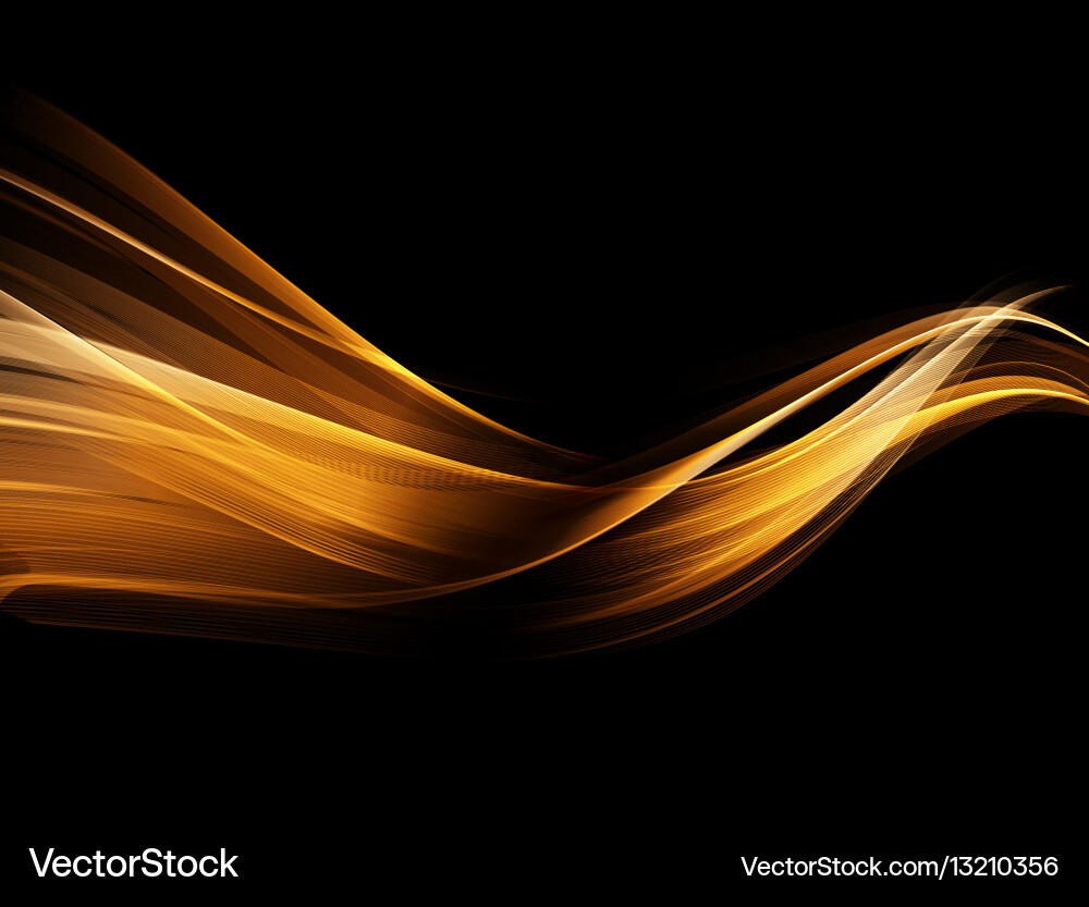 Golden Color Wave Background vector image