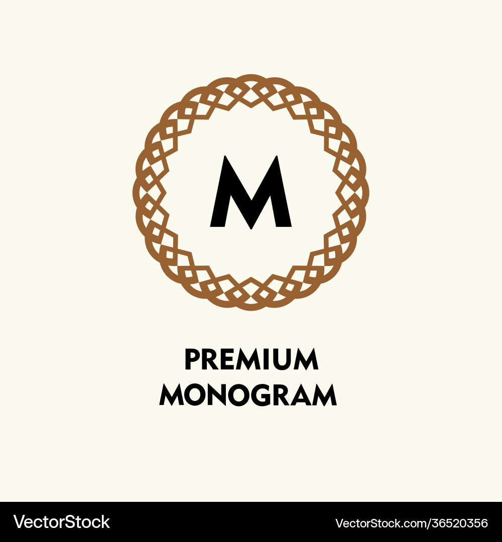 Ornamental round monogram template for creating Ornamental round monogram template for creating vector image
