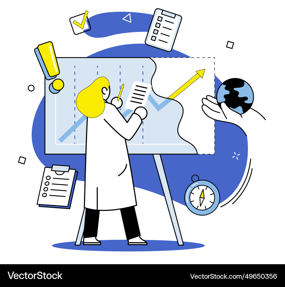 Predictive analytics the prediction future vector image
