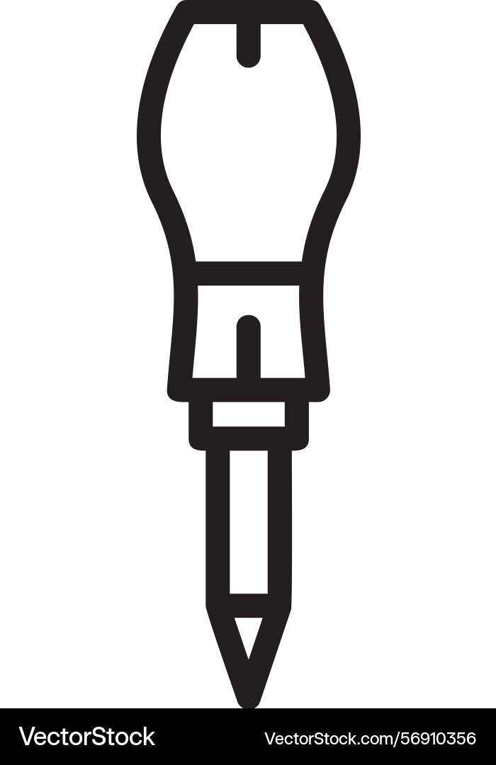 Screwdriver linear style icon design Vector Image
