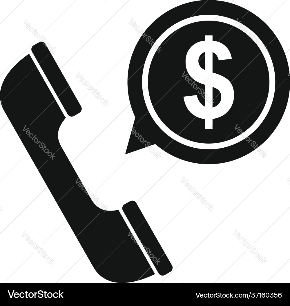 Trader money call icon simple style Trader money call icon simple style vector image