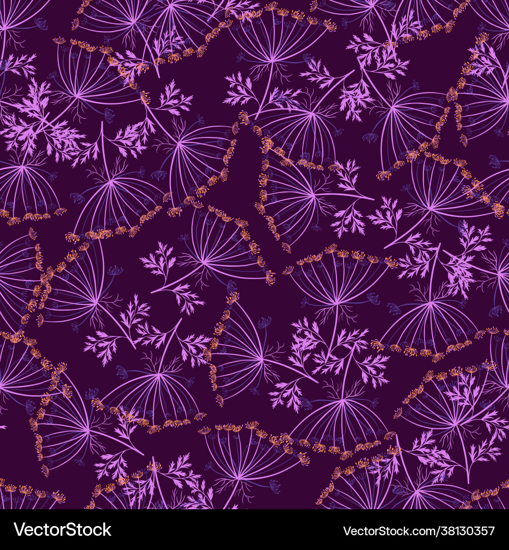 Abstract botanic seamless pattern with random vector image
