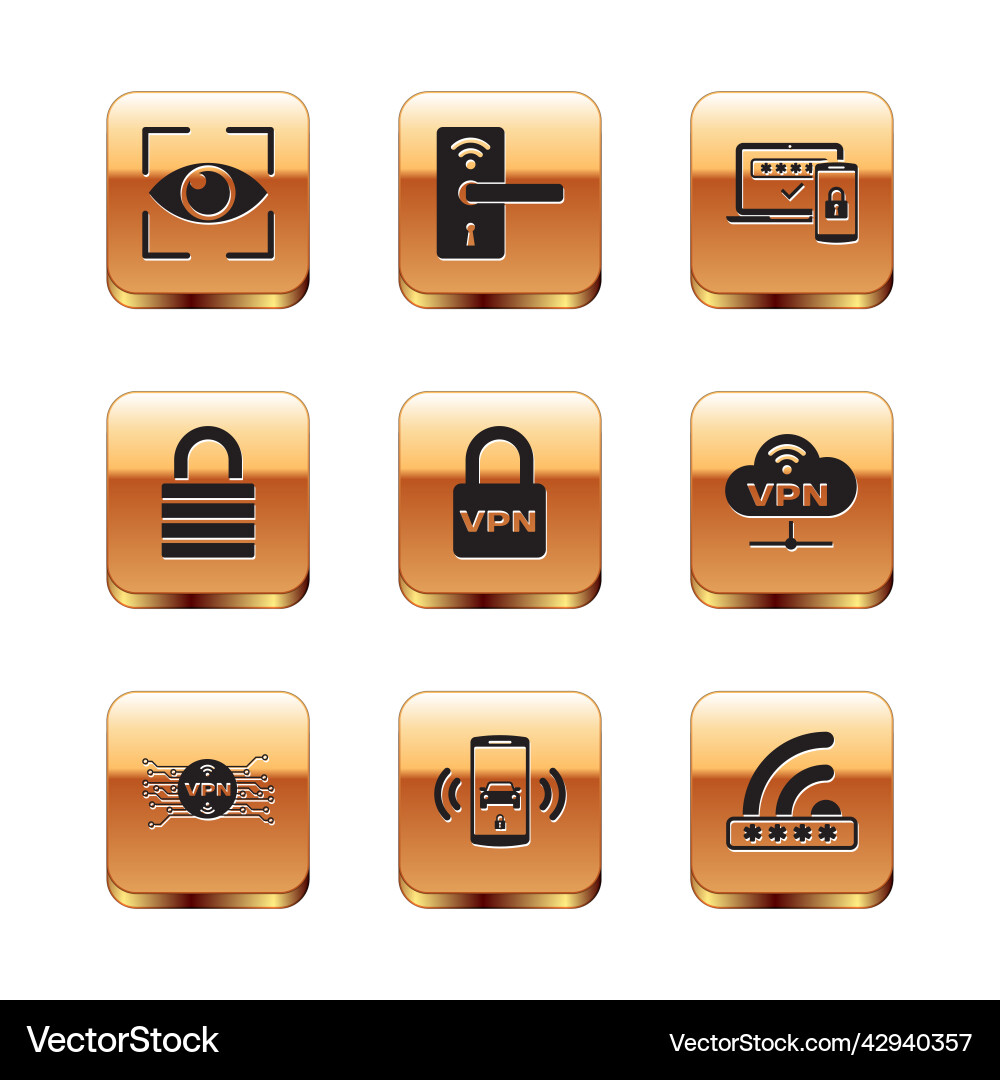 Augenscan vpn mit Mikrochip-Schaltung smart Vektorbild