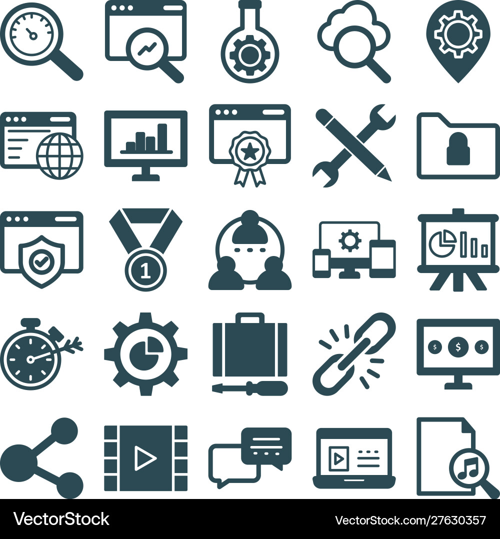 Digital system icons set every single icon Vector Image