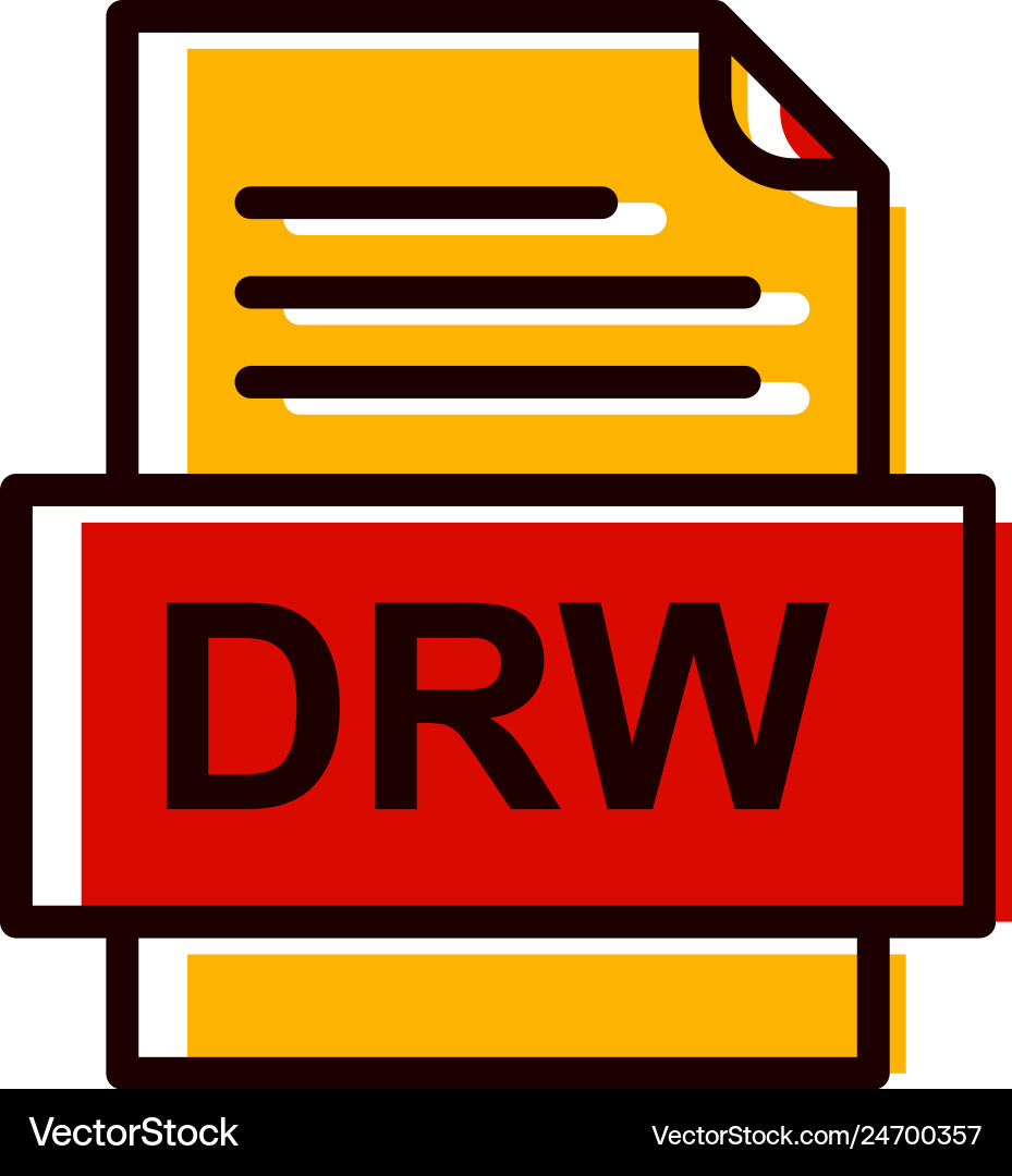 Drw file document icon Vector Image