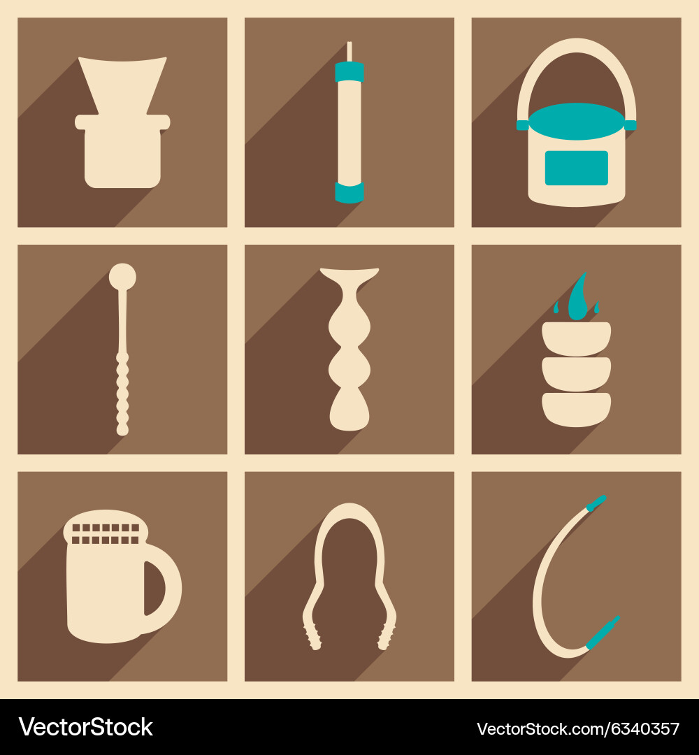 Flat with shadow concept and mobile application Vector Image