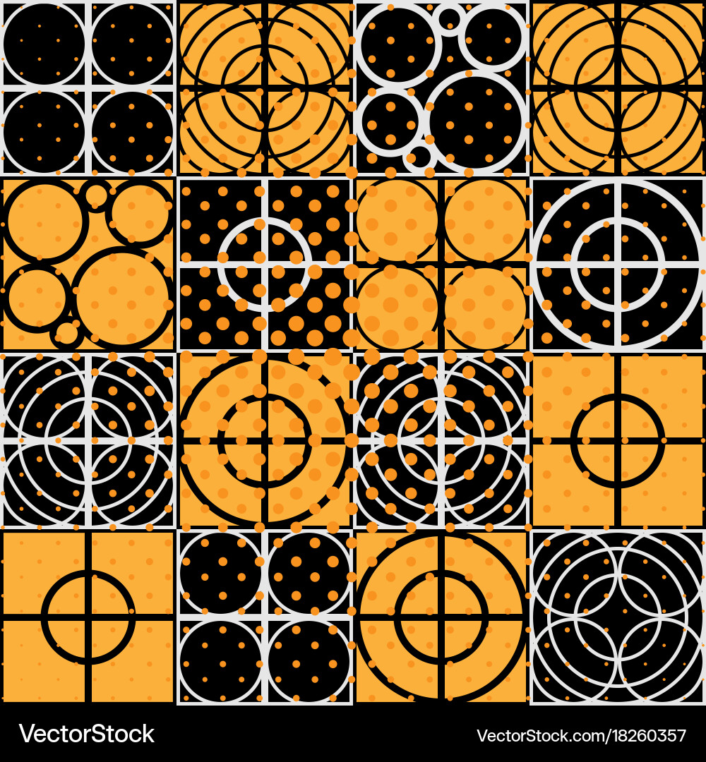 Geometric circle pattern with dotted effect vector image