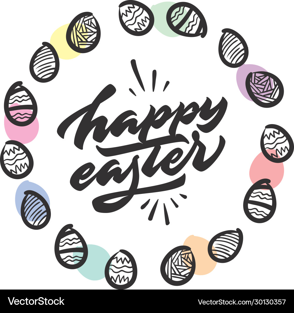 Happy Easter Premium Brief gezeichnet Happy Easter Premium Brief gezeichnet vektorbild