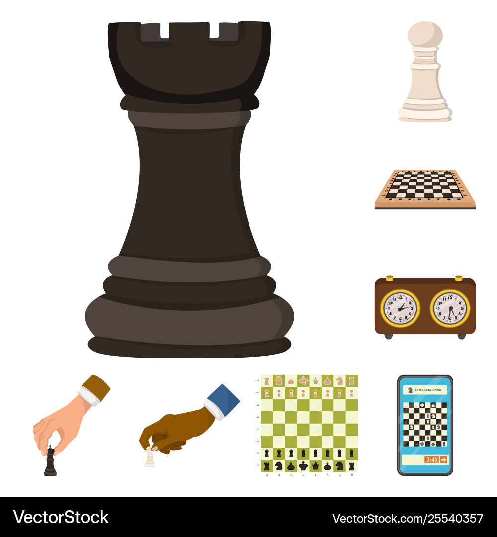 Isolated object chess and game symbol set Isolated object chess and game symbol set vector image