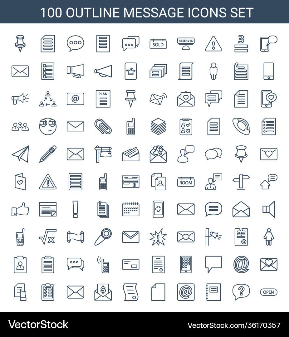 Message icons vector image