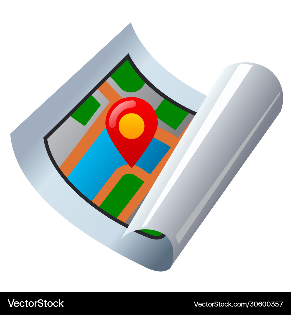 Navigation map icon Vector Image