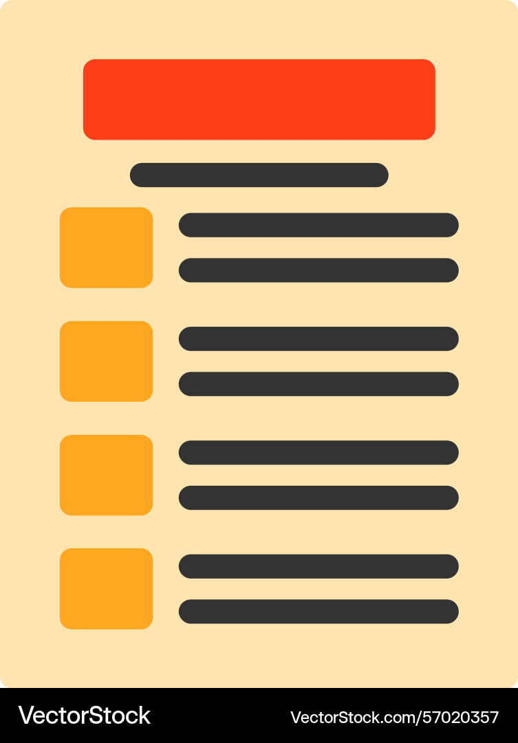 Task list flat style icon design Vector Image