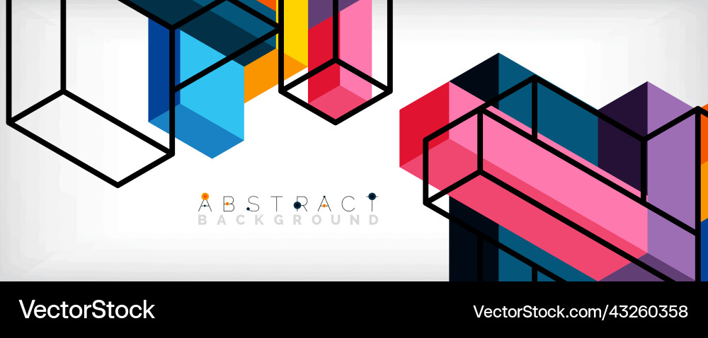Abstract background 3d cubes cubic elements Abstract background 3d cubes cubic elements vector image