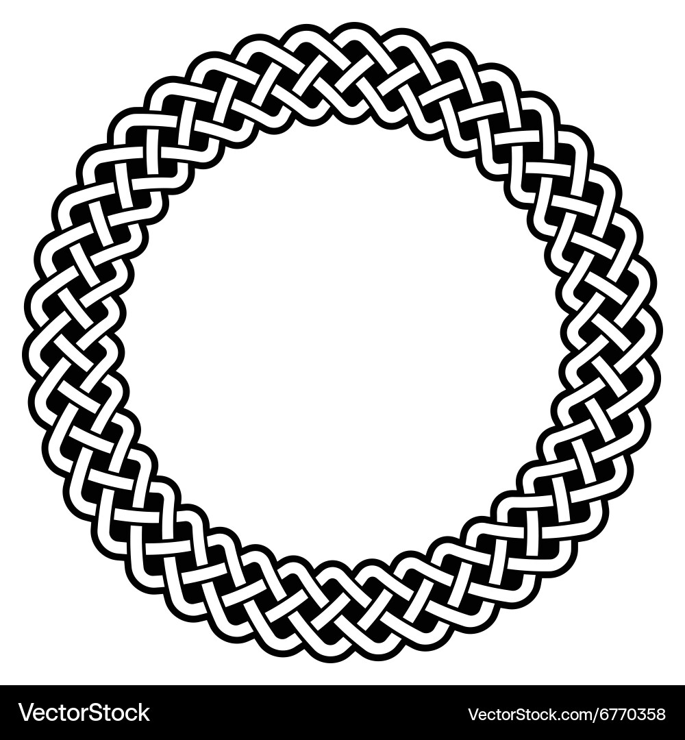 Celtic Knot Circle Border vector image