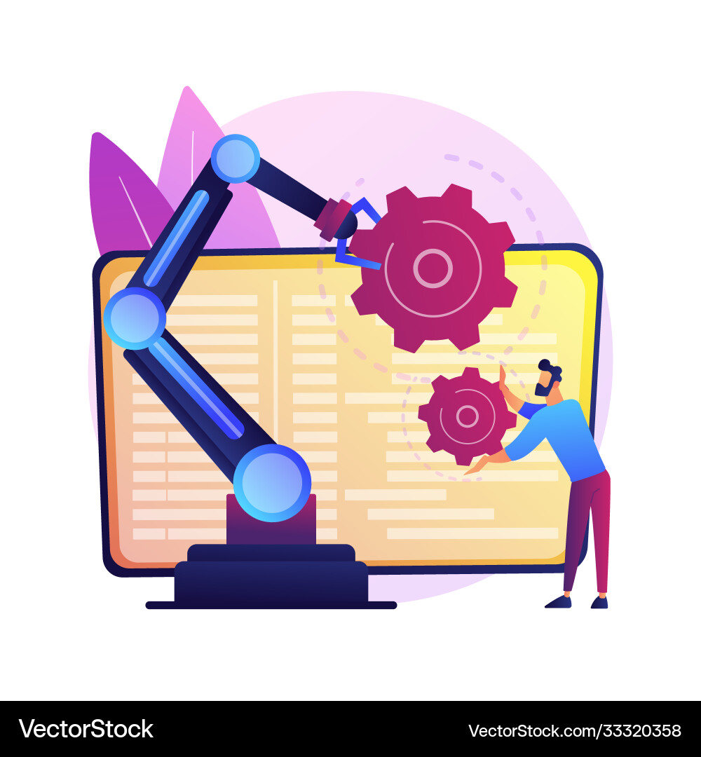 Collaborative robotics abstract concept Collaborative robotics abstract concept Vector Image