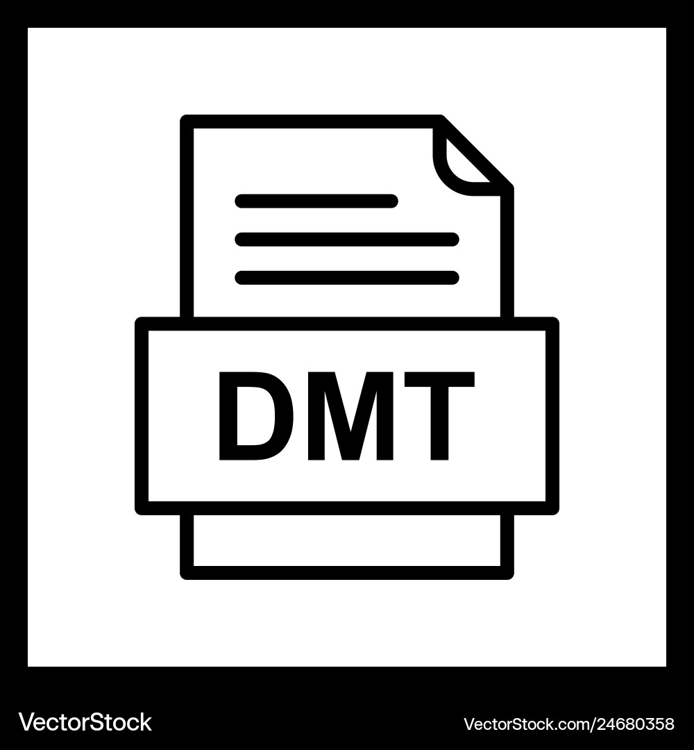 Dmt file document icon Vector Image