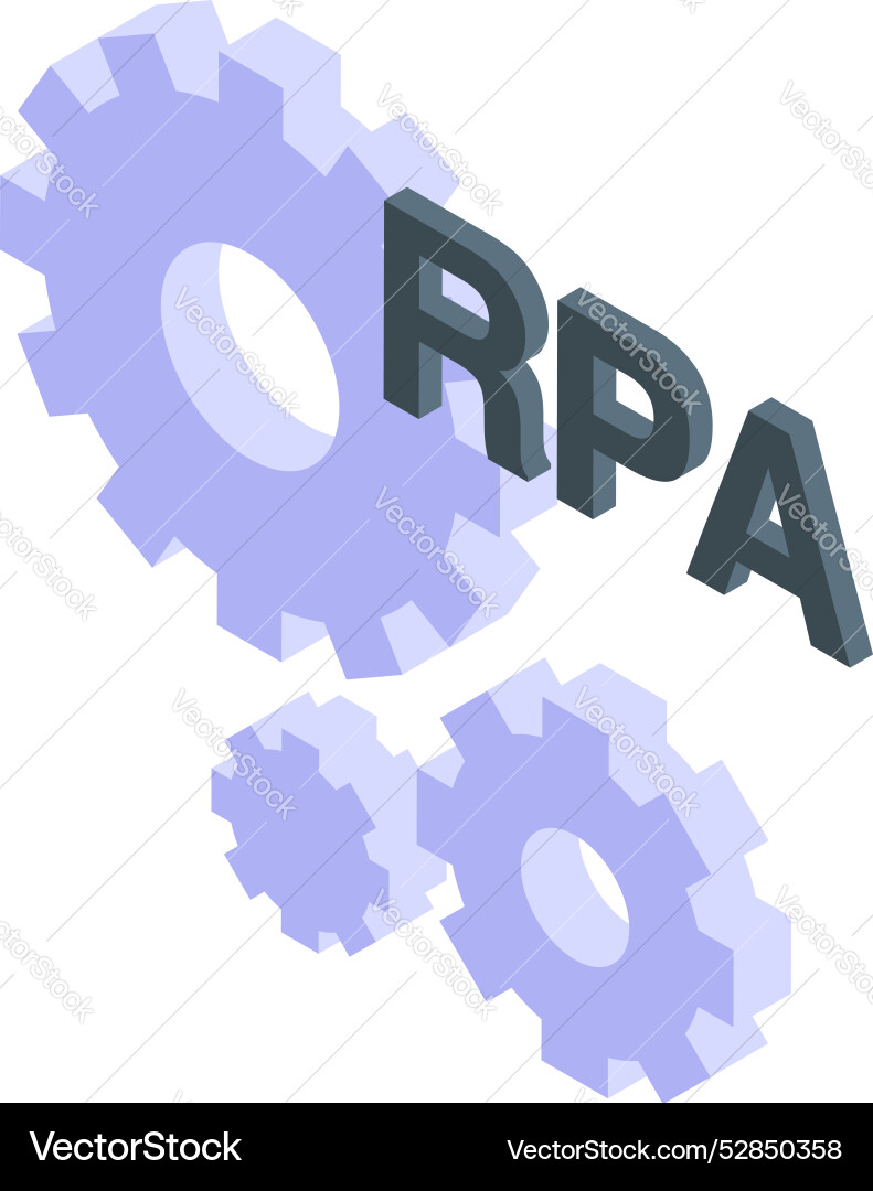 Gears are symbolizing a robotic process automation Gears are symbolizing a robotic process automation vector image