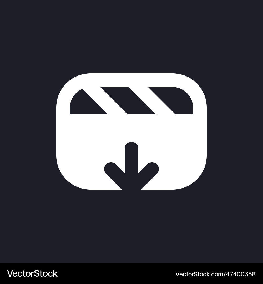 Import video file white pixel perfect solid ui Import video file white pixel perfect solid ui vector image