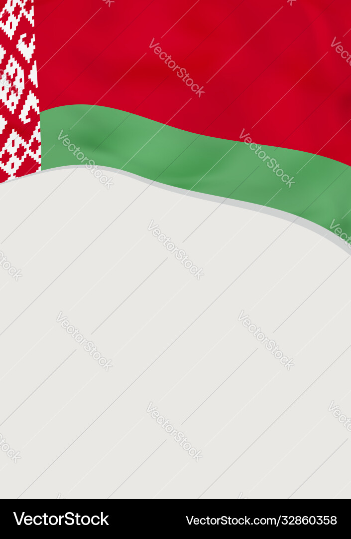 Leaflet design with flag belarus template Vector Image
