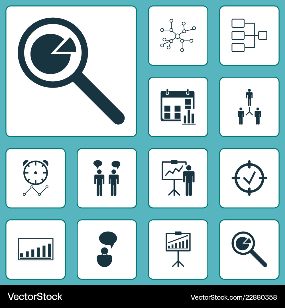 Management icons set with connection network Management icons set with connection network vector image