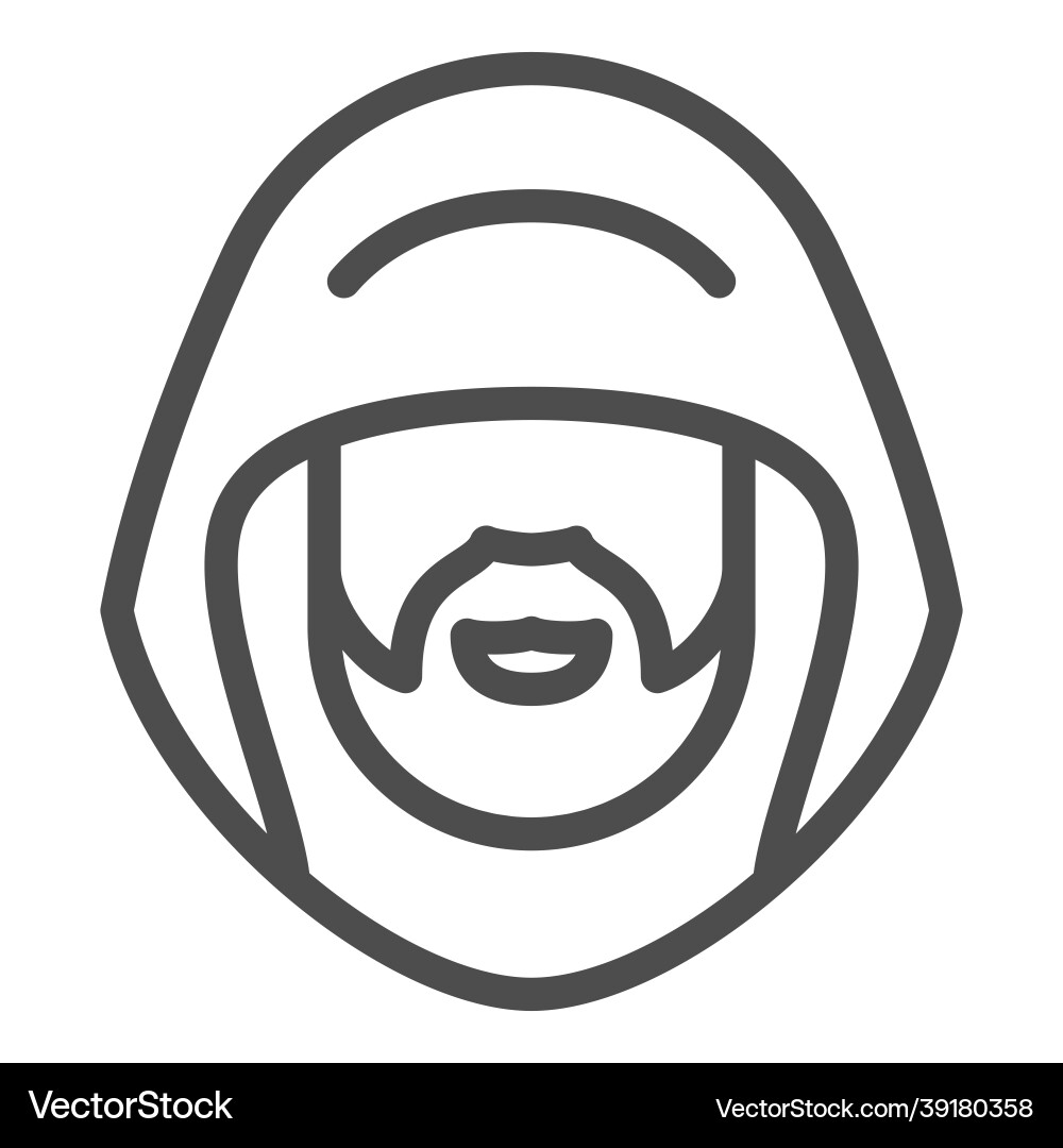 Obi wan kenobi line icon star wars concept ben Vector Image