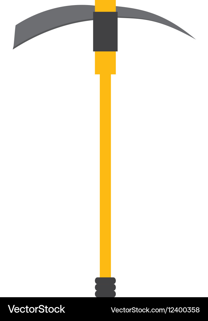 Pickaxe tool mining extraction vector image