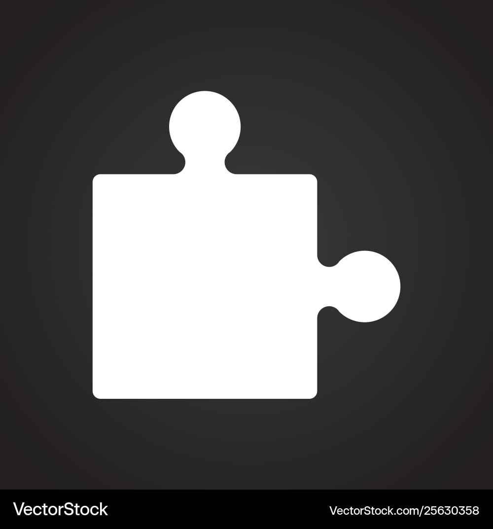 Puzzle icon on background for graphic and web Vector Image