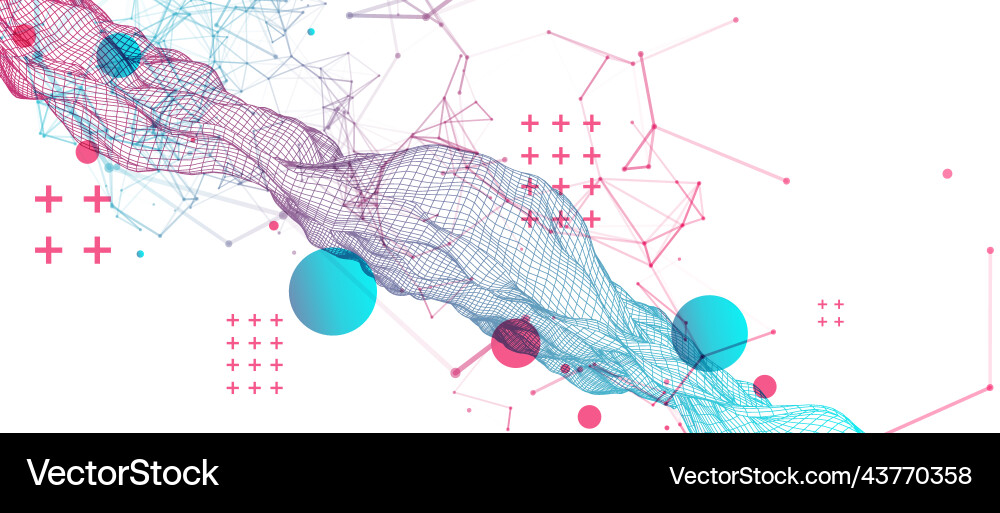 Wireframe background with plexus effect Wireframe background with plexus effect vector image