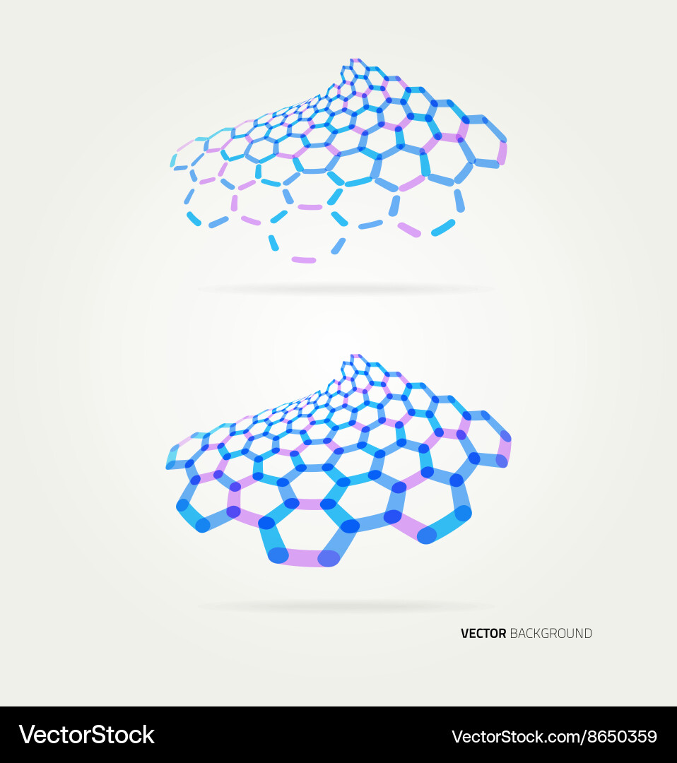 Abstract wave hexagons template Vector Image