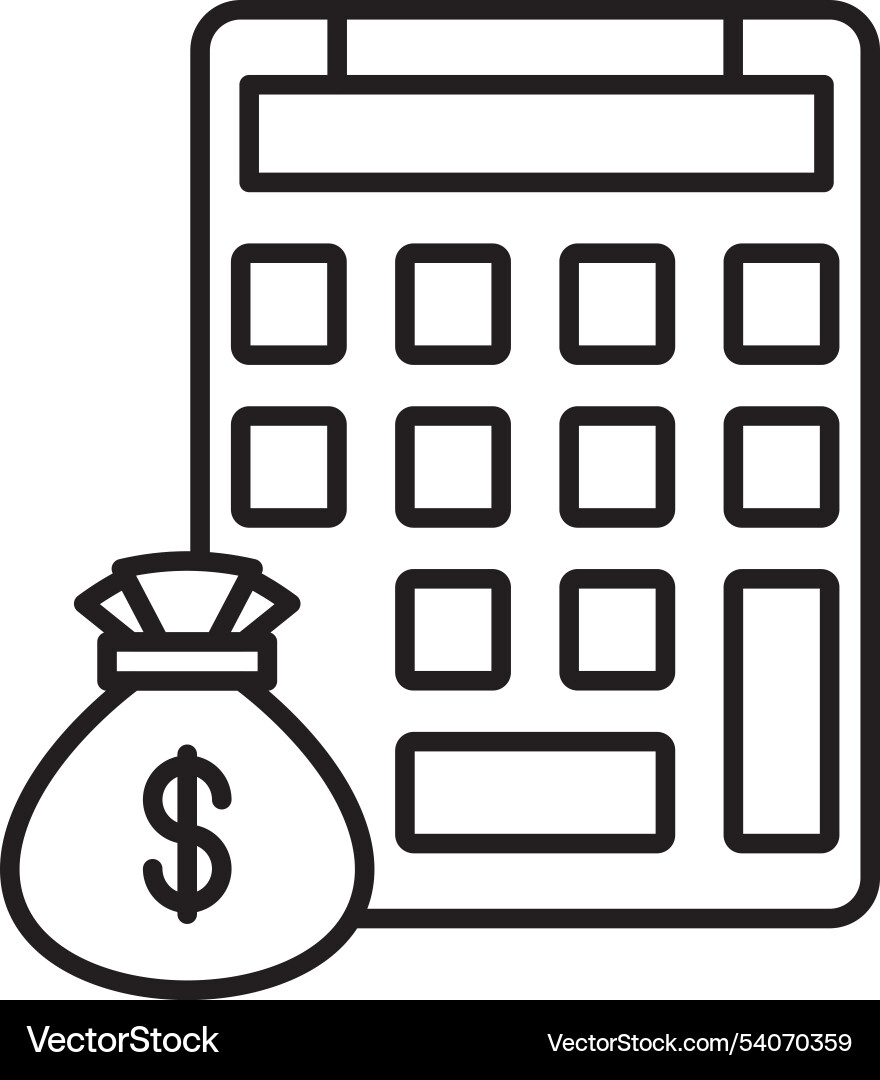 Calculating line icon design Vector Image