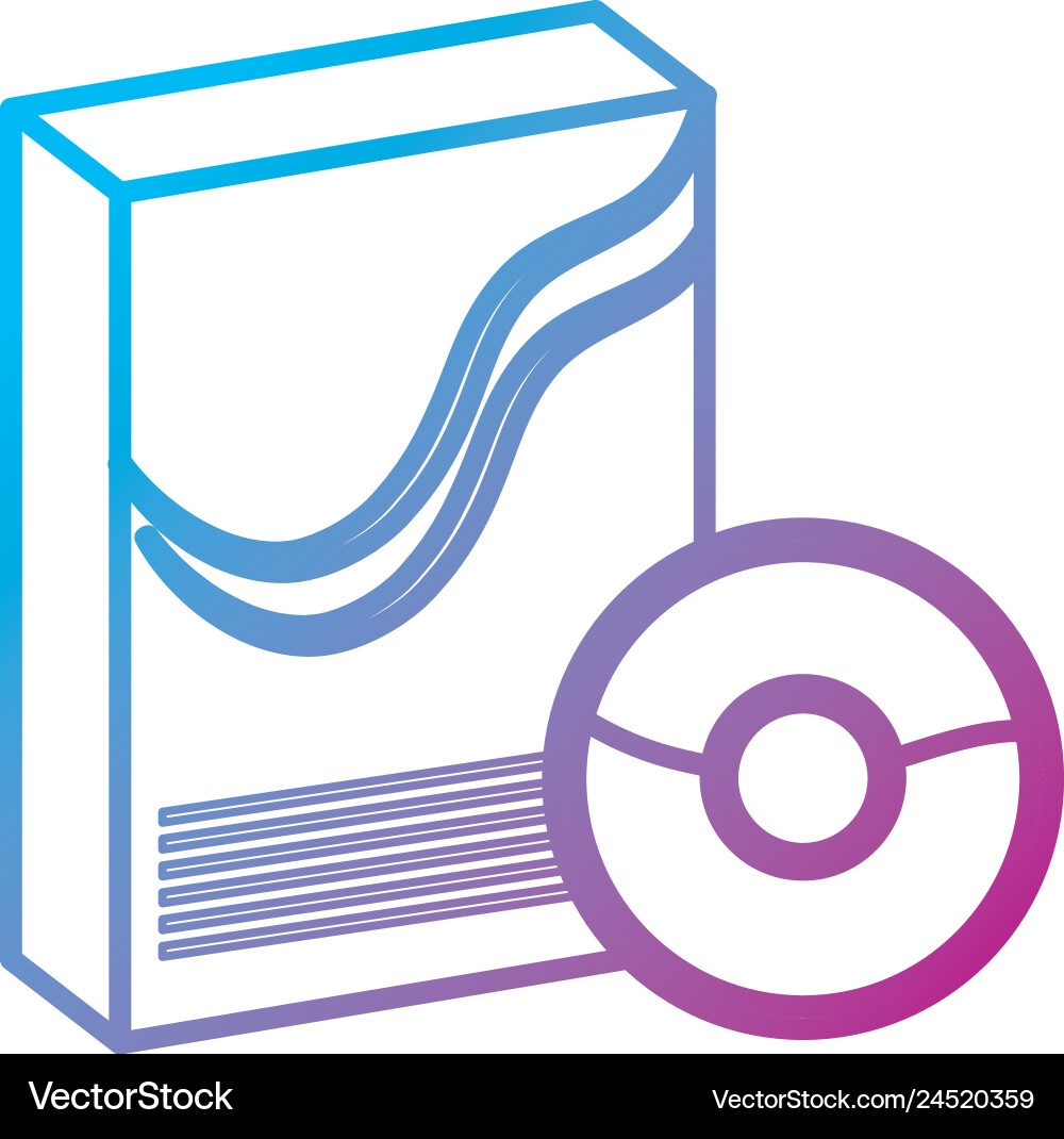 Compact disk in box vector image