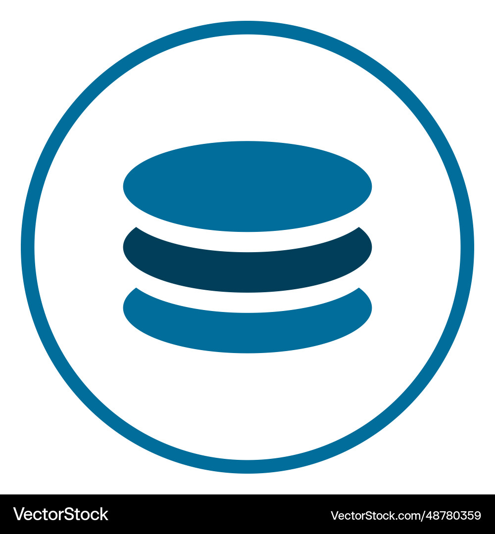 Database circle icon Database circle icon Vector Image