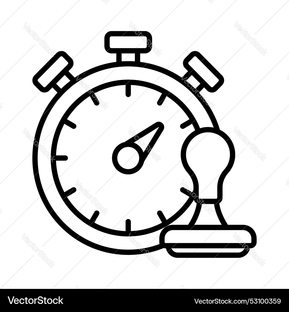 Digital Timestamp Icon vector image