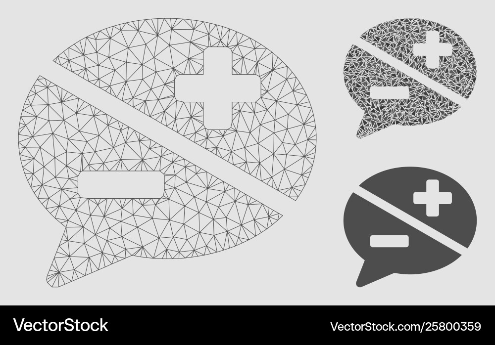 Dispute mesh network model and triangle Dispute mesh network model and triangle vector image