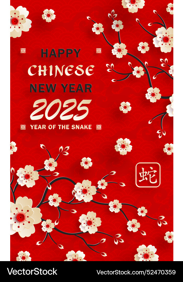 Frohes chinesisches neues Jahr 2025 Sternzeichen Frohes chinesisches neues Jahr 2025 Sternzeichen vektorbild