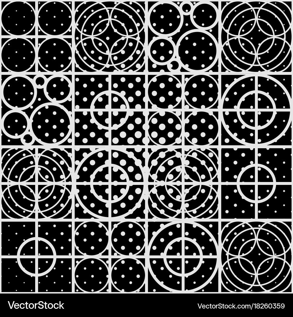 Geometric circle pattern with dotted effect vector image