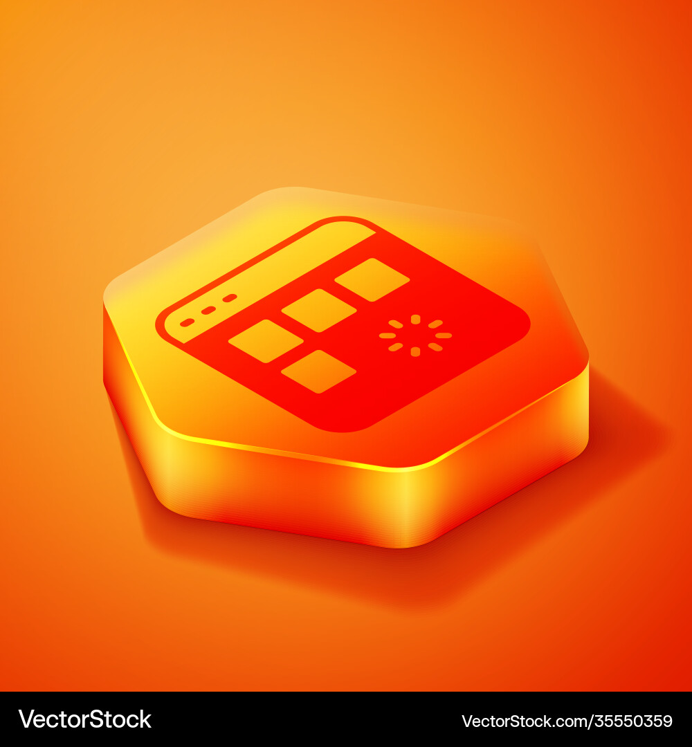 Isometric loading a data window with progress Isometric loading a data window with progress Vector Image