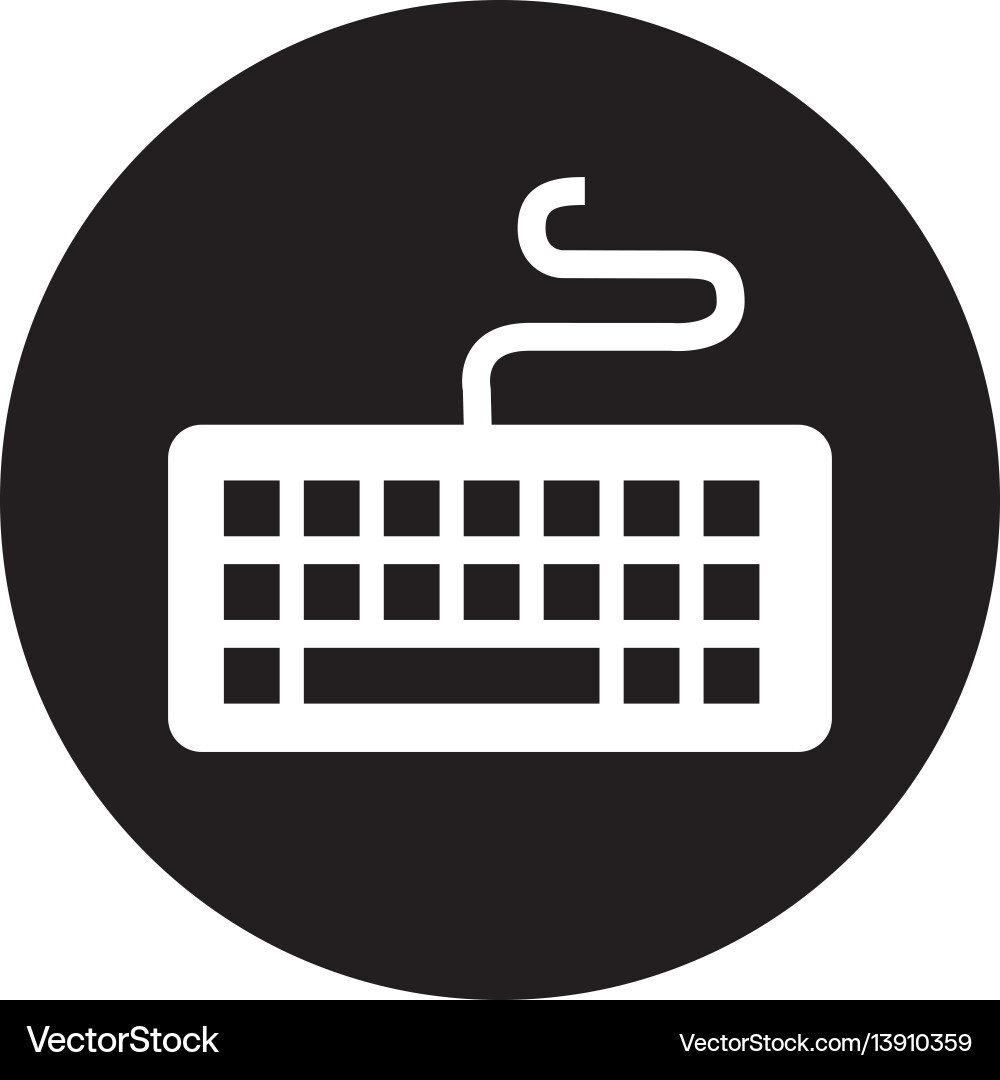Keyboard computer isolated icon Vector Image